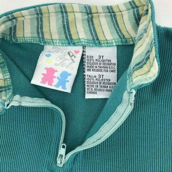 Tiny Tots Girls Zipper Sweatshirt Sz 3T - Picture 3 of 7